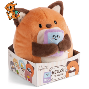 SUPER MOCHIE - Renard Geeks avec jeux video - Peluche 16cm