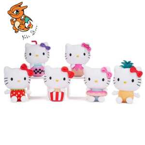 HELLO KITTY - Assortiment de 12 Peluches - 6 Modèles - 25cm