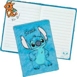 STITCH - Bleu - Notebook A5 Fourrure