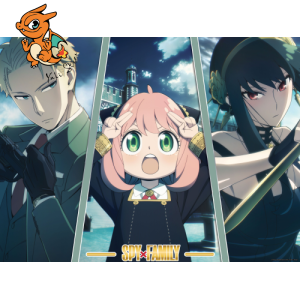SPY X FAMILY - Loid, Yor & Anya - Golden Poster 30x40cm