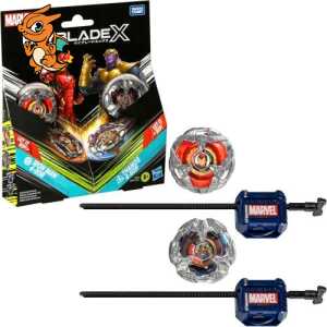 BEYBLADE X - Marvel Iron Man 4-80B & Thanos 4-60P Dual Pack
