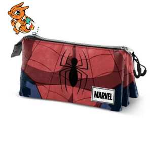 SPIDERMAN - Plumier 3 compartiments '23x11x10' - Matière Recyclée