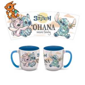 STITCH & ANGEL - Ohana - Mug Elite Intérieur Coloré - 384ml