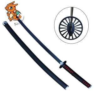 Katana de Tanjiro Kamado - Demon Slayer - Lame en Acier (Noir)
