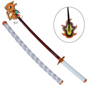 Katana de Kyojuro Rengoku - Demon Slayer - Lame en Acier