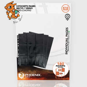 Phoenix Shield - Pack de 10 feuilles de classeur : 9-Pockets Pages