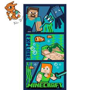 MINECRAFT - Explore - Serviette de Plage 70x140cm
