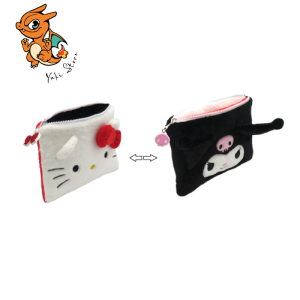 HELLO KITTY & KUROMI - Trousse Fourrure Réversible