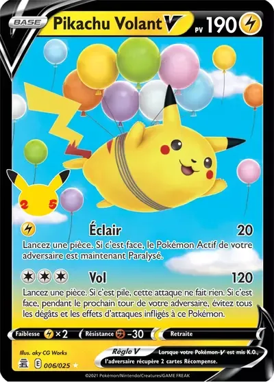 Pikachu Volant V - Célébrations - 006/025