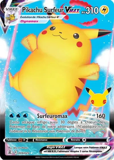 Pikachu Surfeur VMAX - Célébrations - 009/025