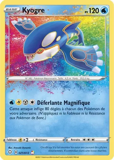 Kyogre - Destinées Radieuses - 021/072