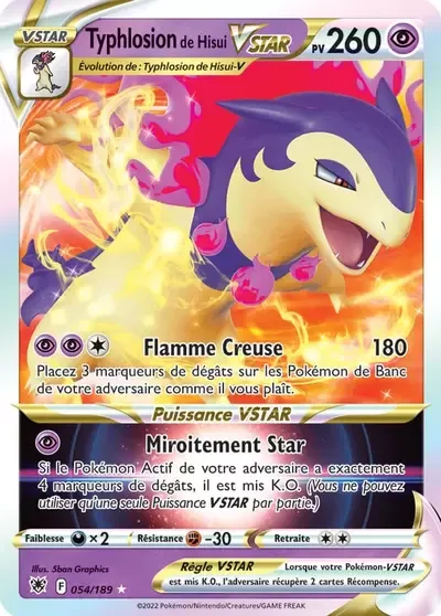 Typhlosion de Hisui VSTAR - Astres Radieux - 054/189
