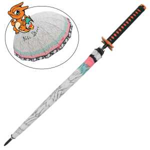 Parapluie katana de Shinobu Kocho - Demon Slayer - Manche en bois