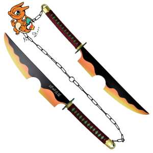 Paire de katanas de Tengen Uzui - Demon Slayer - Lame en acier
