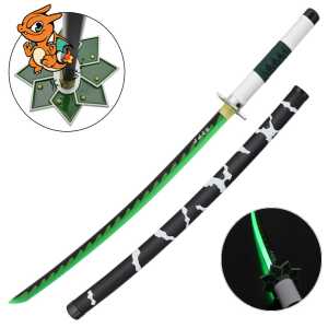 Katana de Sanemi Shinazugawa avec éclairage LED - Demon Slayer - Lame en acier