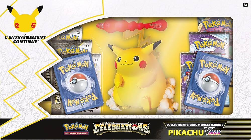 Pokémon Célébrations - Coffret Premium avec figurine Pikachu VMAX