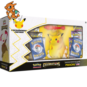 Pokémon Célébrations - Coffret Premium avec figurine Pikachu VMAX
