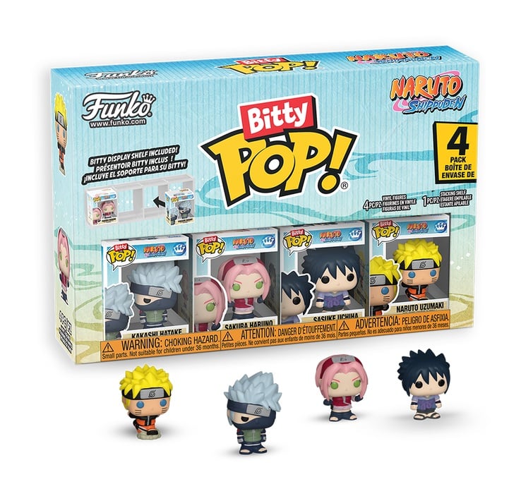 NARUTO SHIPPUDEN - Bitty Pop 4 Pack 2.5cm