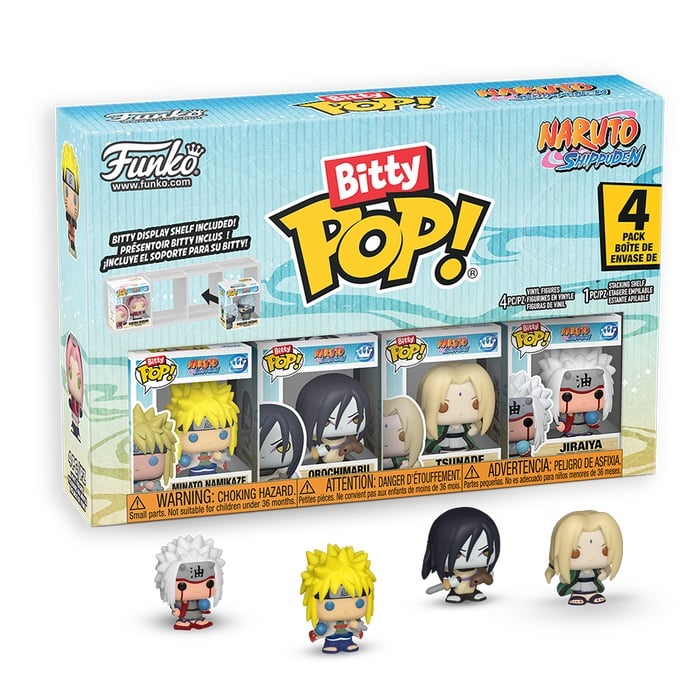 NARUTO SHIPPUDEN - Bitty Pop 4 Pack 2.5cm