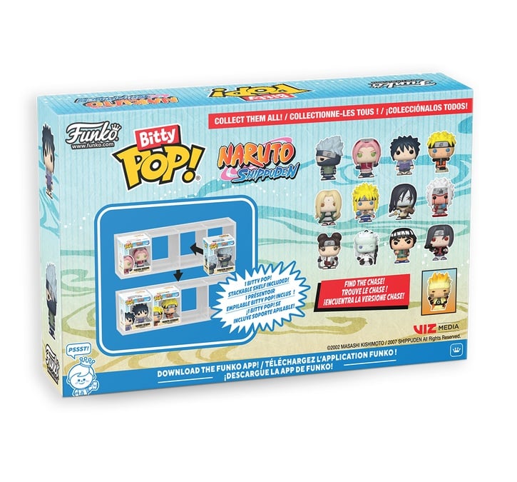 NARUTO SHIPPUDEN - Bitty Pop 4 Pack 2.5cm