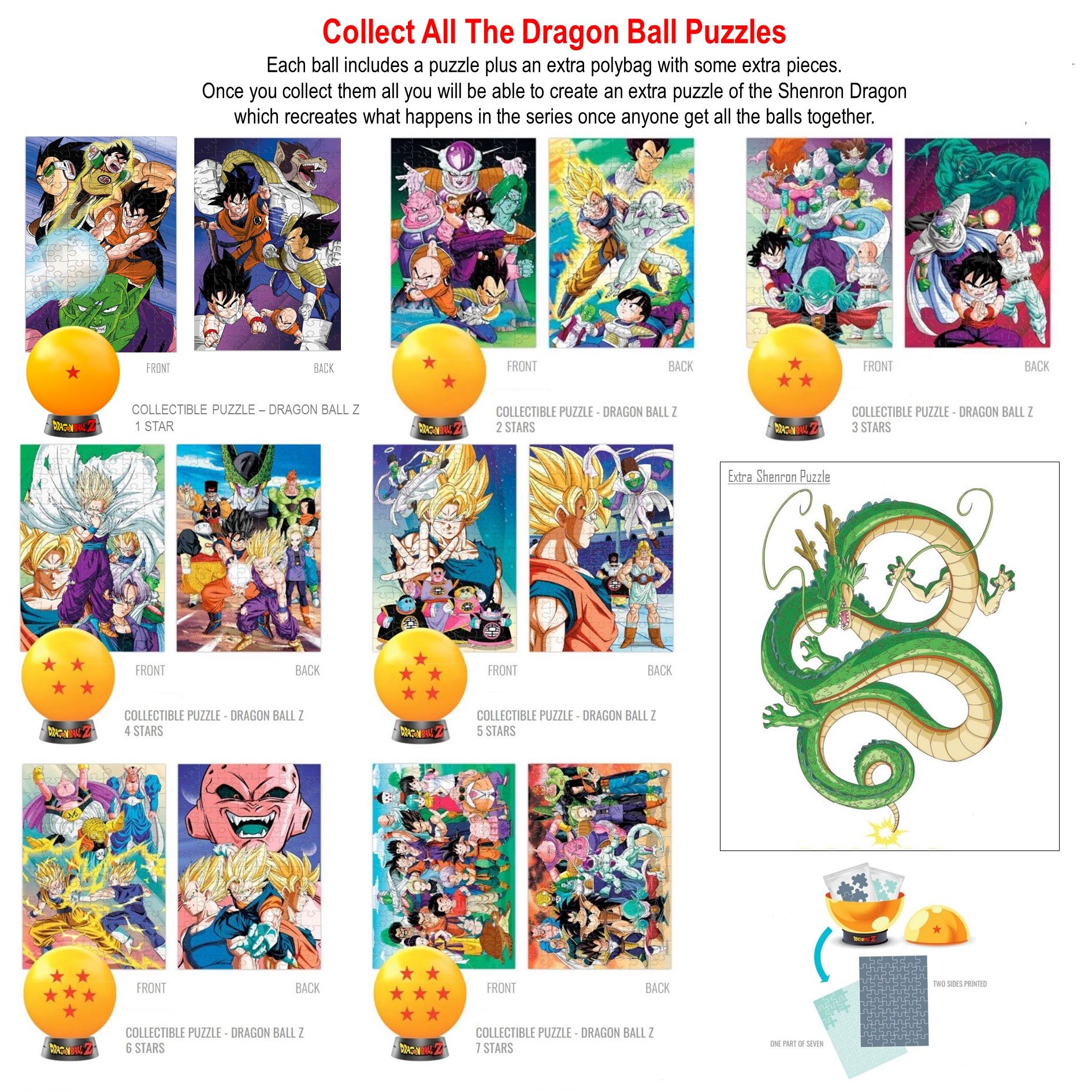 DRAGON BALL Z -Puzzle à Collectionner - 4 Etoiles - 2en1 Puzzle +Extra – Image 5