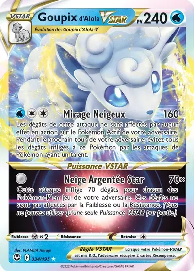 Goupix de Alola VSTAR - Tempête Argentée - 034/195