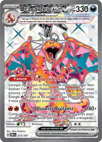 Dracaufeu ex - Flammes Obsidiennes - 215/197