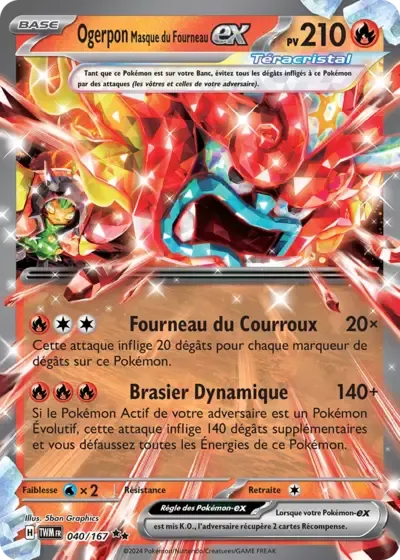 Ogerpon Masque du Fourneau ex - Mascarade Crépusculaire - 040/167
