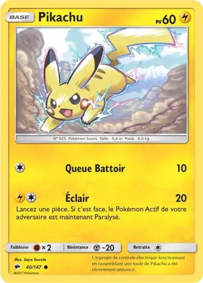 Pikachu - Ombres Ardentes - 040/147