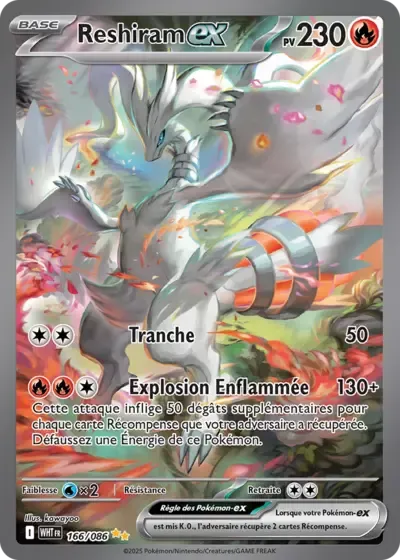 Reshiram ex - Flamme Blanche - 166/086