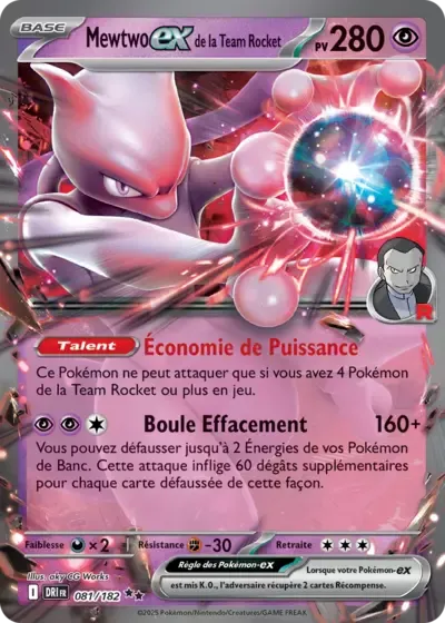 Mewtwo ex de la Team Rocket - Rivalités Destinées - 081/182