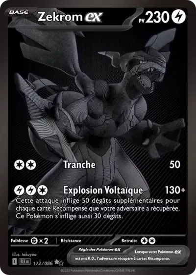 Zekrom ex - Foudre Noire - 172/086