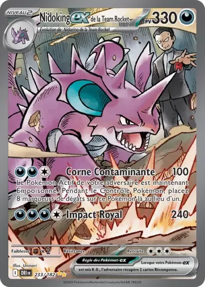 Nidoking ex de la Team Rocket - Rivalités Destinées - 233/182