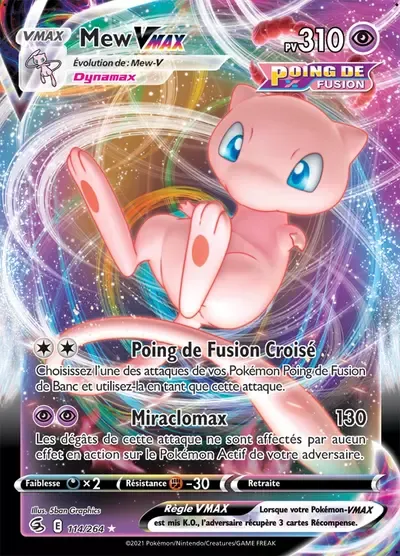 Mew VMAX - Poing de Fusion - 114/264