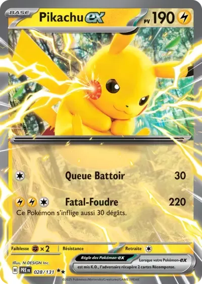Pikachu ex - Évolutions Prismatiques - 028/131