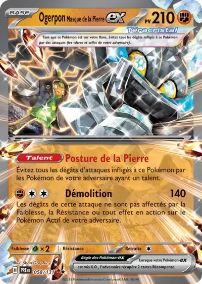 Ogerpon Masque de la Pierre ex - Évolutions Prismatiques - 058/131