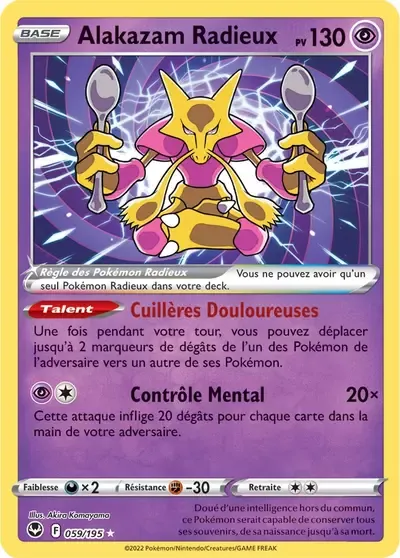 Alakazam Radieux - Tempête Argentée - 059/195