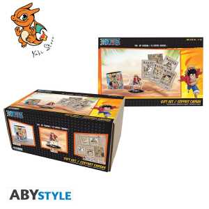 ONE PIECE - Pck Mug320ml + Acryl® + Cartes postales "Luffy"*