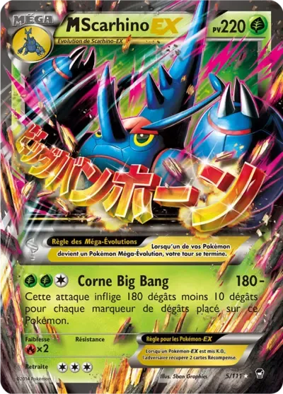 Méga-Scarhino EX - Poings Furieux - 005/111