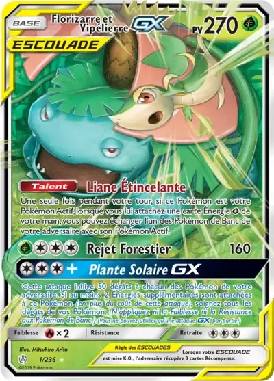 Florizarre & Snivy GX - Éclipse Cosmique - 001/236