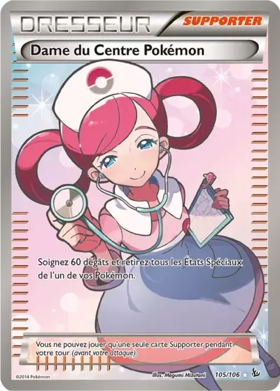 Dame du Centre Pokémon - Étincelles - 105/106
