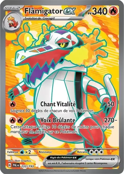 Flâmigator ex - Évolutions à Paldéa - 233/193