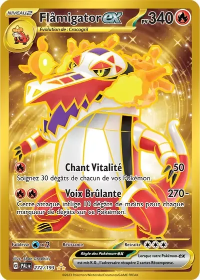 Flâmigator ex - Évolutions à Paldéa - 272/193