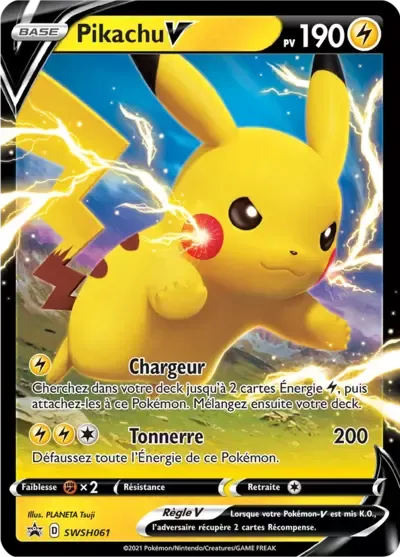 Pikachu V - Promos Épée & Bouclier - 061