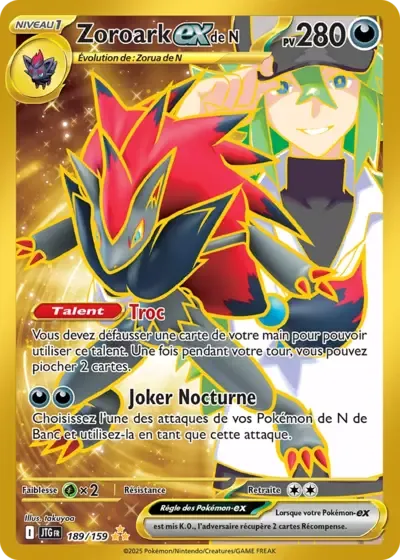 Zoroark ex de N - Aventures Ensembles - 189/159