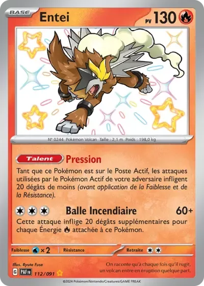 Entei - Destinées de Paldea - 112/091