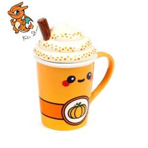 KAWAII - Latte Citrouille Epicé - Mug + Couvercle 3D 325ml