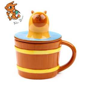 KAWAII - Duke le Capybara - Mug + Couvercle 3D 350ml