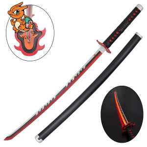 Katana de Tanjirō Kamado avec éclairage LED - Demon Slayer - Lame LED