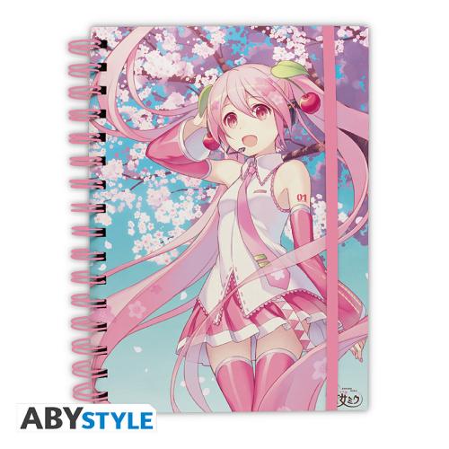 HATSUNE MIKU - Fleurs de Cerisier - Cahier A5 Spiral